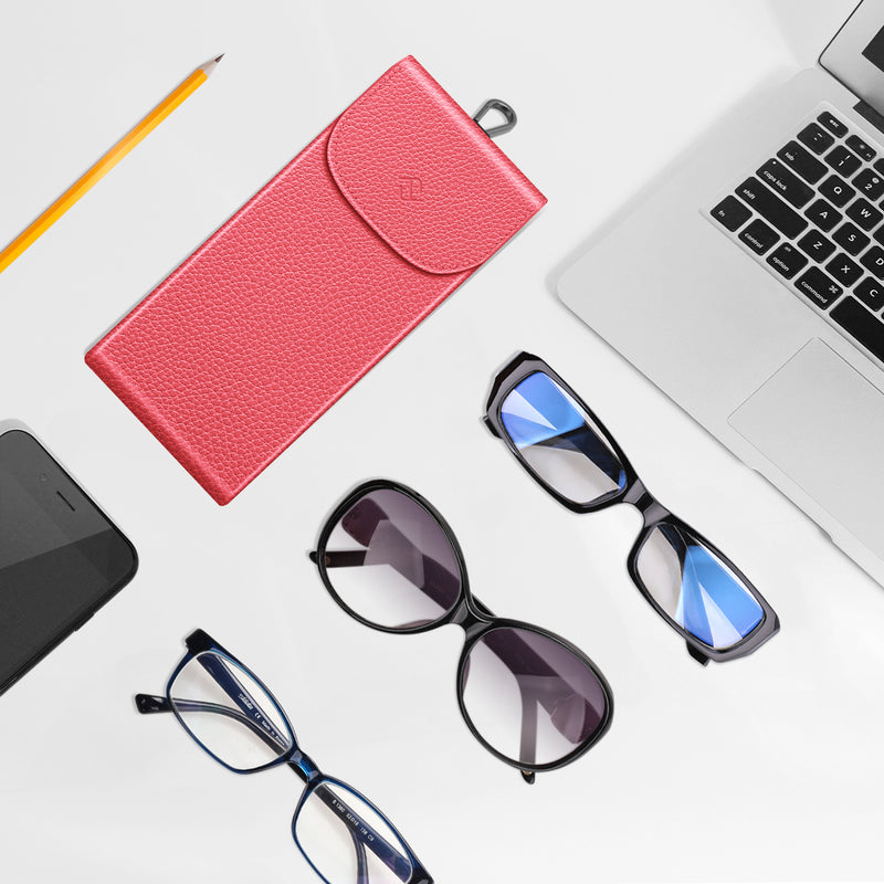 Double Eyeglasses Case with Carabiner Hook | Fintie