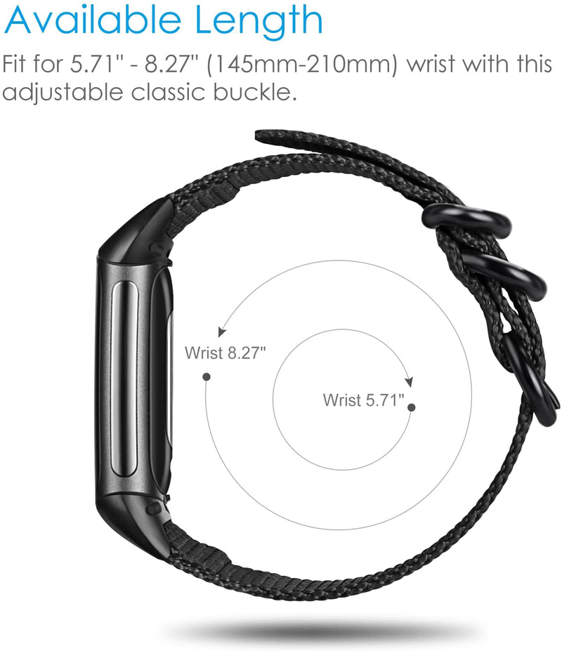 Fitbit Charge 6/ Fitbit Charge 5 Band Nylon Sports Strap | Fintie
