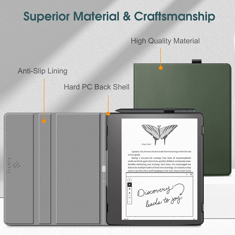 Kindle Scribe (2024/2022) 360-Degree Rotating Case w/ Pencil Holder | Fintie