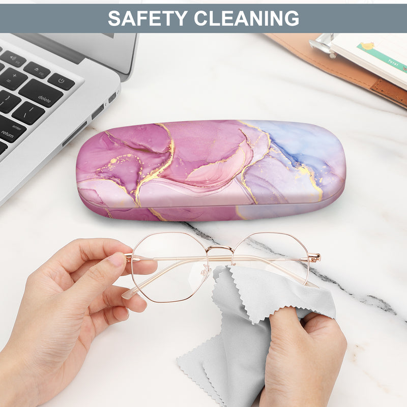 Eyeglasses Holder Box with Cleaning Cloth | Fintie