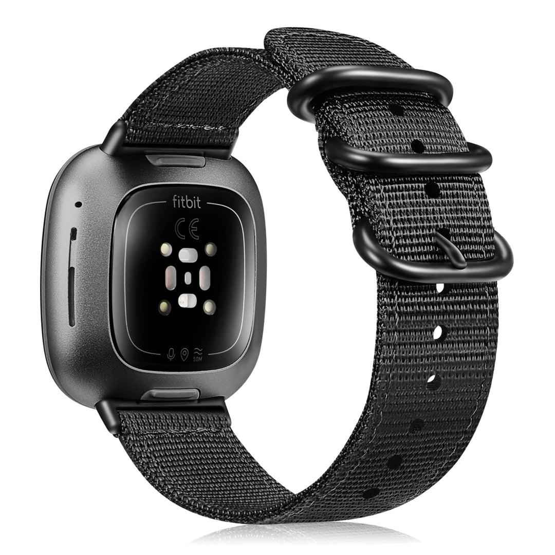 Cinturino Nylon Per Fitbit Versa 4/3 E Sense 2/1 - Ricambio Con Doppia Fibbia, Regolabile 130-198mm, Nero E Altri Colori - Foto 9