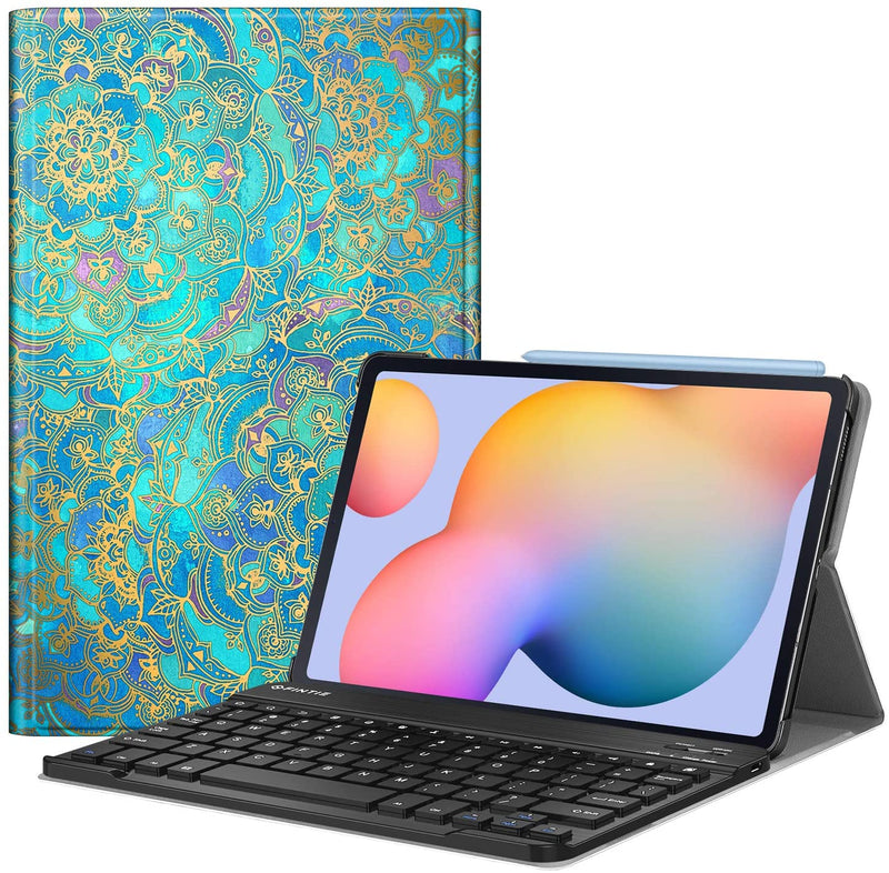 fintie galaxy tab s6 lite keyboard cover shades of blue
