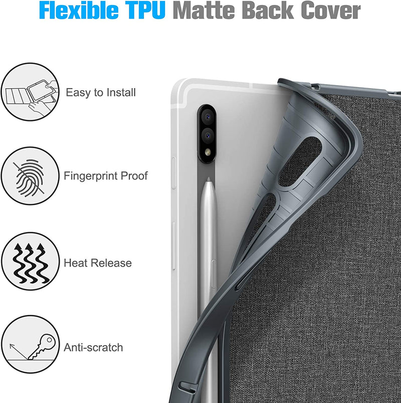 Galaxy Tab S8/Tab S7 11-inch Slim Case with Soft TPU Back Cover | Fintie