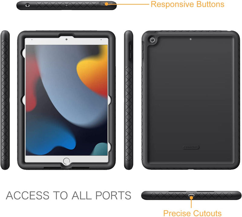 iPad 9th Gen (2021) / iPad 8th Gen / iPad 7th Gen 10.2" Thicken Silicone Back Case | Fintie