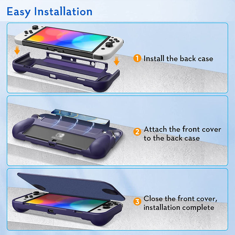 Nintendo Switch OLED Slim Soft TPU Flip Case | Fintie