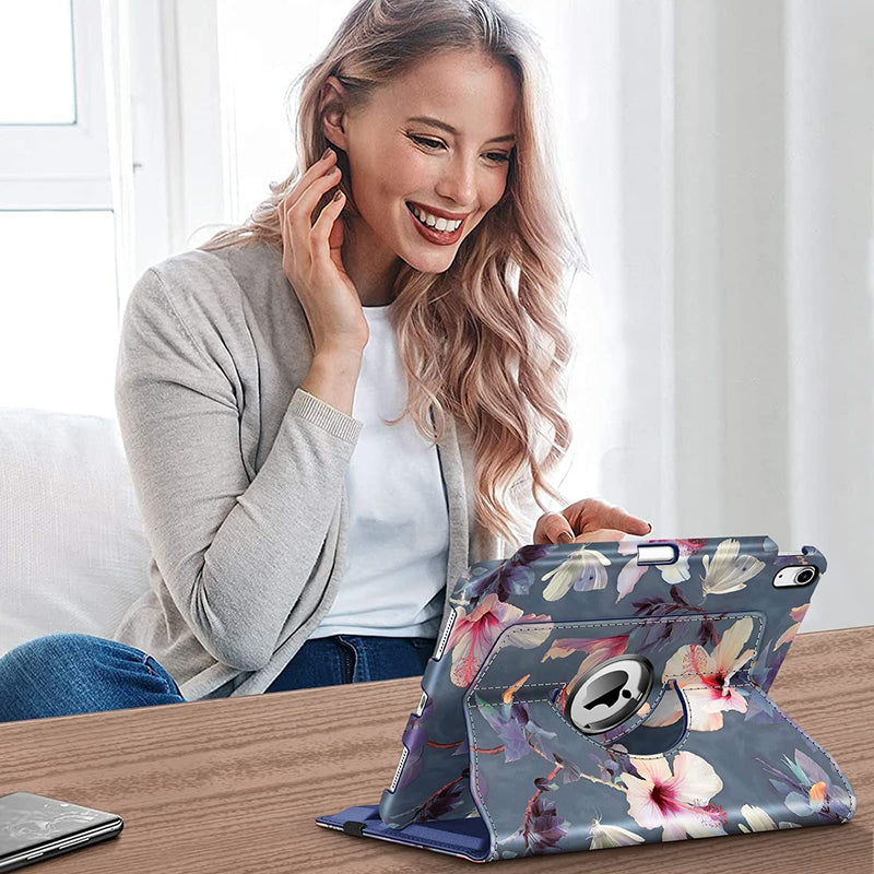 iPad 11-Inch A16 Chip 2025, iPad 10th Gen (2022) 360-Degree Rotating Case w/ Pencil Holder | Fintie
