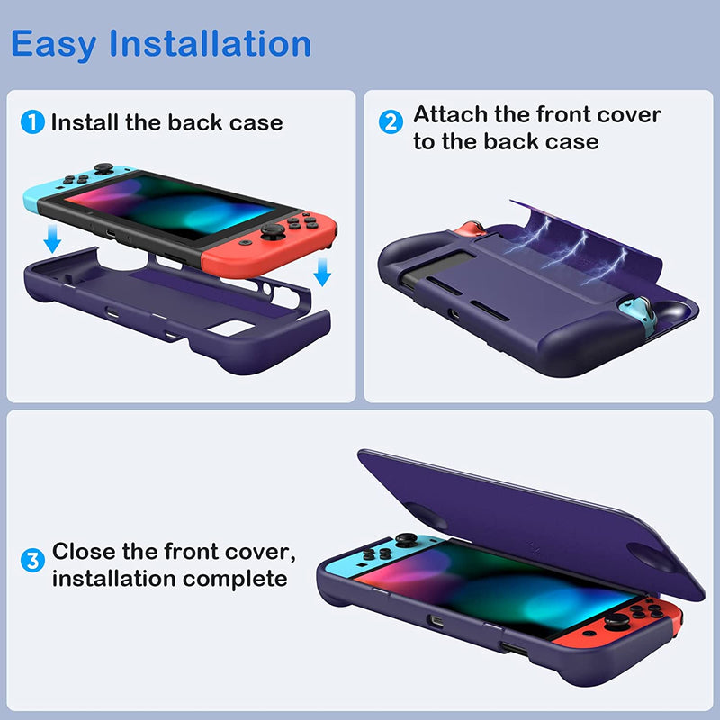 Nintendo Switch Flip Case with Front Cover & Ergonomic Grip | Fintie