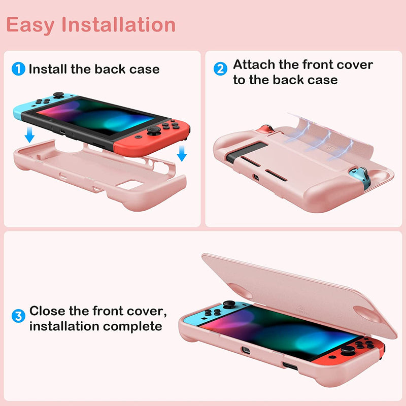 Nintendo Switch Flip Case with Front Cover & Ergonomic Grip | Fintie