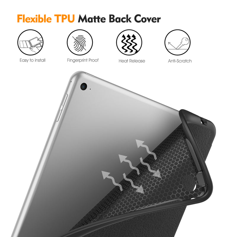 iPad 6th/5th Gen, iPad Air 2/1 SlimShell Case with Pencil Holder | Fintie