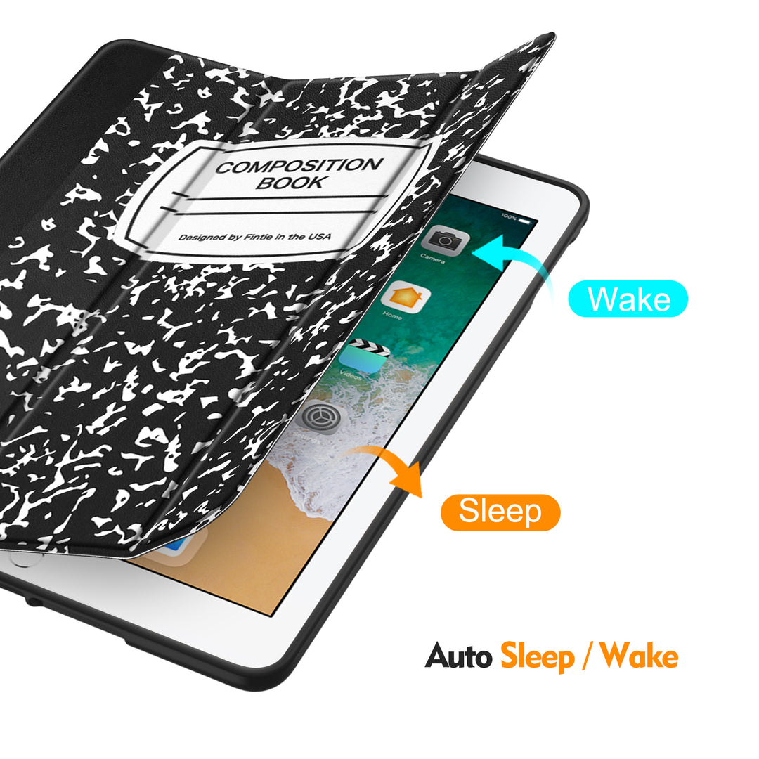iPad 6th/5th Gen, iPad Air 2/1 SlimShell Case with Pencil Holder