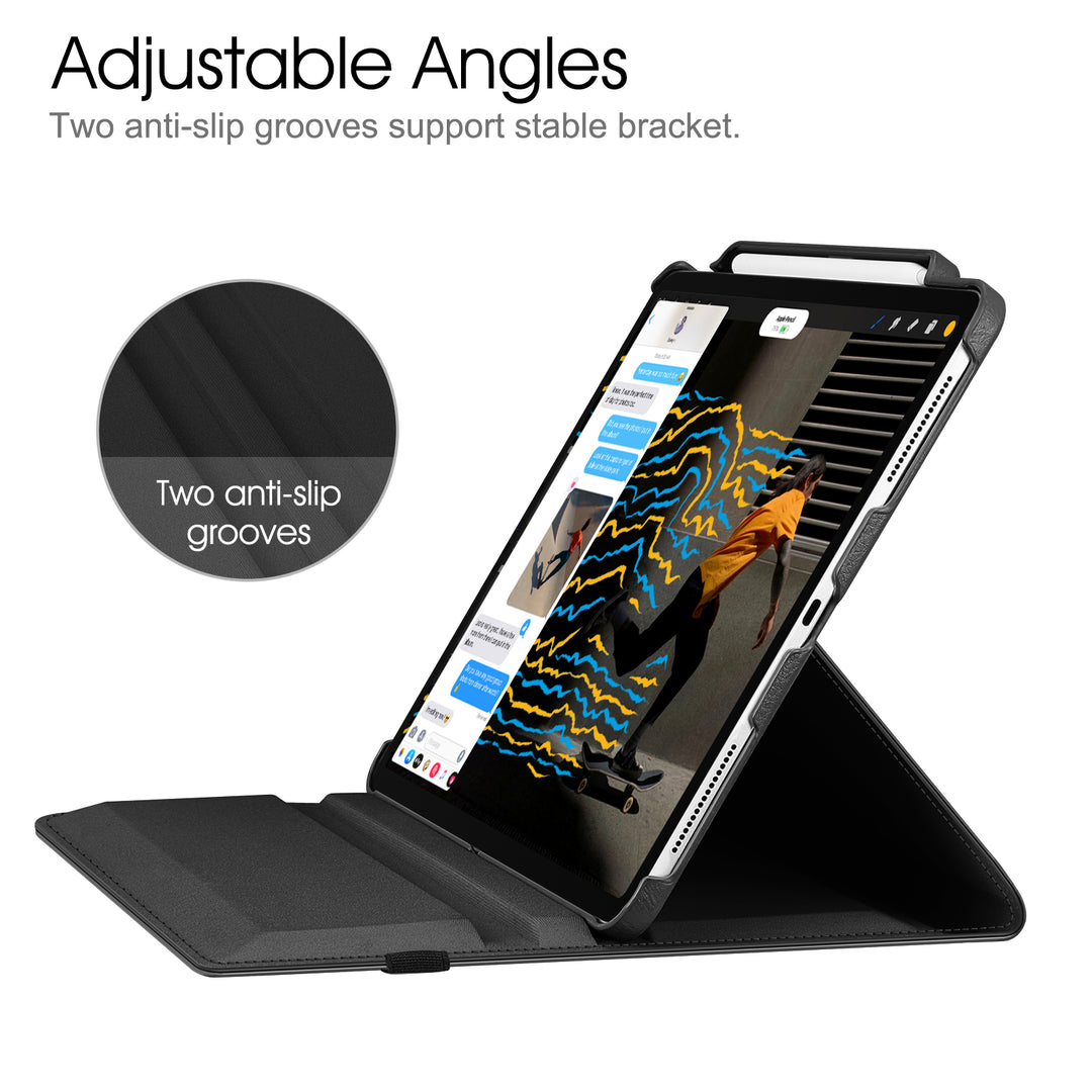 360° Rotating PU Cover Case For IPad Pro 12.9" 4th/5th/6th Gen (2020/2021/2022)