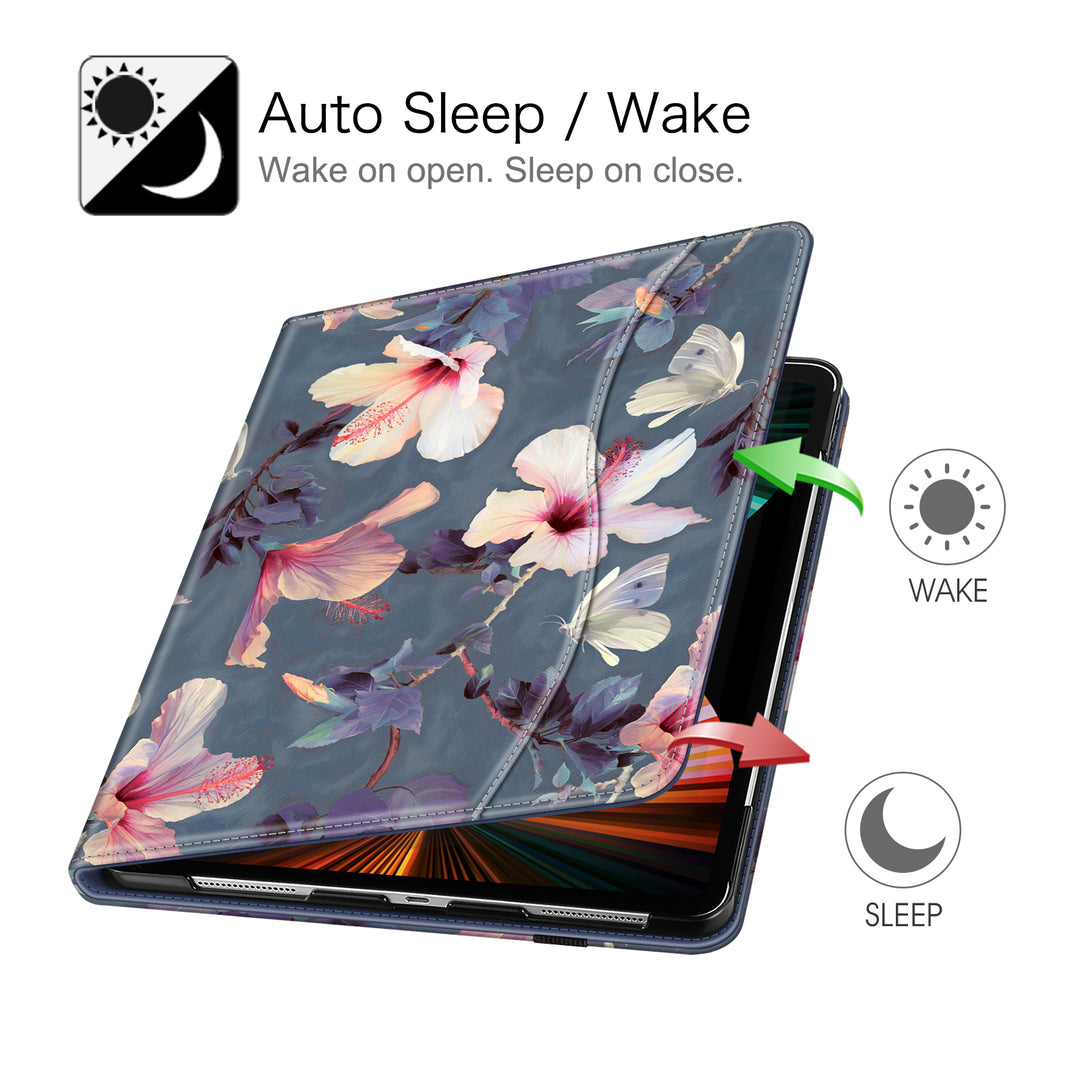 Custodia Fintie Con Tasca E Supporto Multiangolo Per IPad Pro 12.9" 1ª E 2ª Gen (2015/2017) - Funzione Sleep/Wake, Protezione Angoli