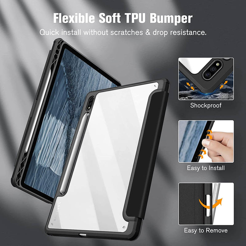 Galaxy Tab S8/Tab S7 11-inch Hybrid Slim Case with S Pen Holder | Fintie