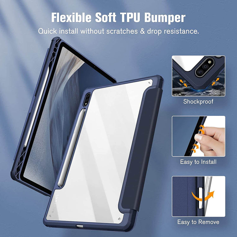 Galaxy Tab S8/Tab S7 11-inch Hybrid Slim Case with S Pen Holder | Fintie