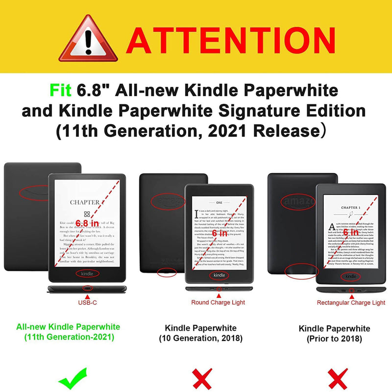 Kindle Paperwhite (11th Gen 2021) Hybrid Slim Case | Fintie