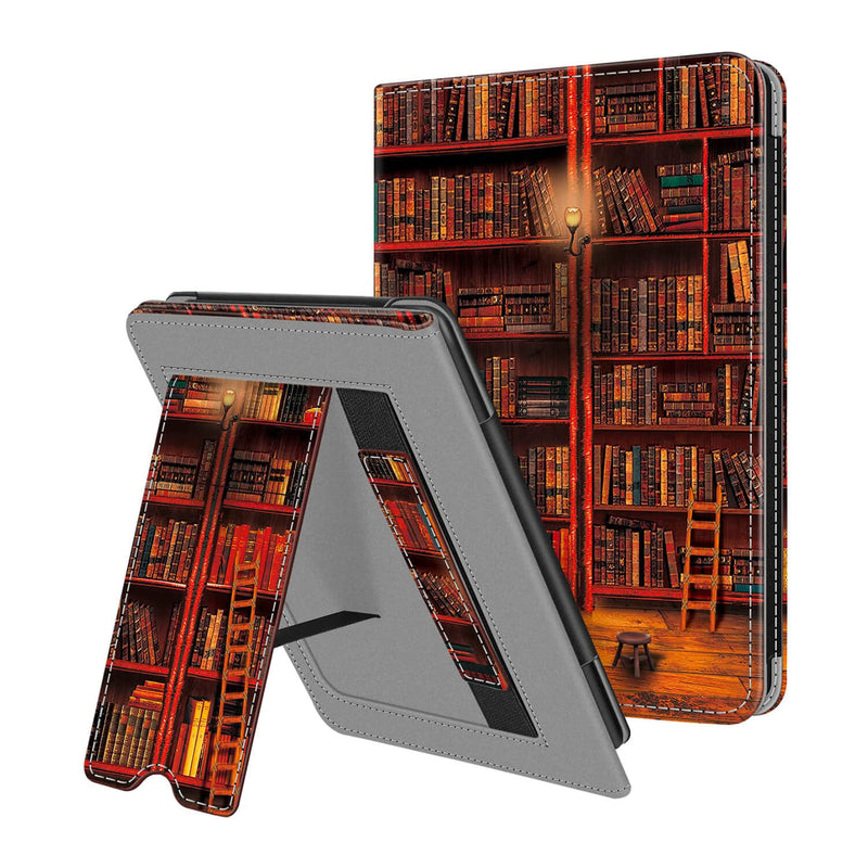 kindle paperwhite signature edition case in library pattern