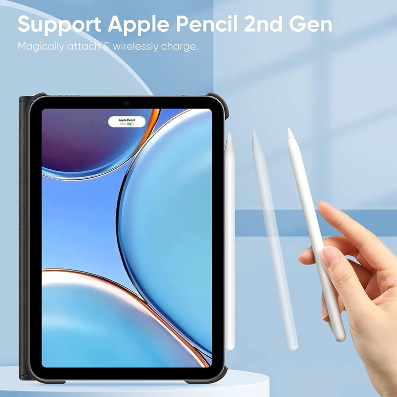 iPad Mini A17 Pro (2024), iPad Mini 6th Gen (2021) 360-Degree Swiveling Stand Case | Fintie