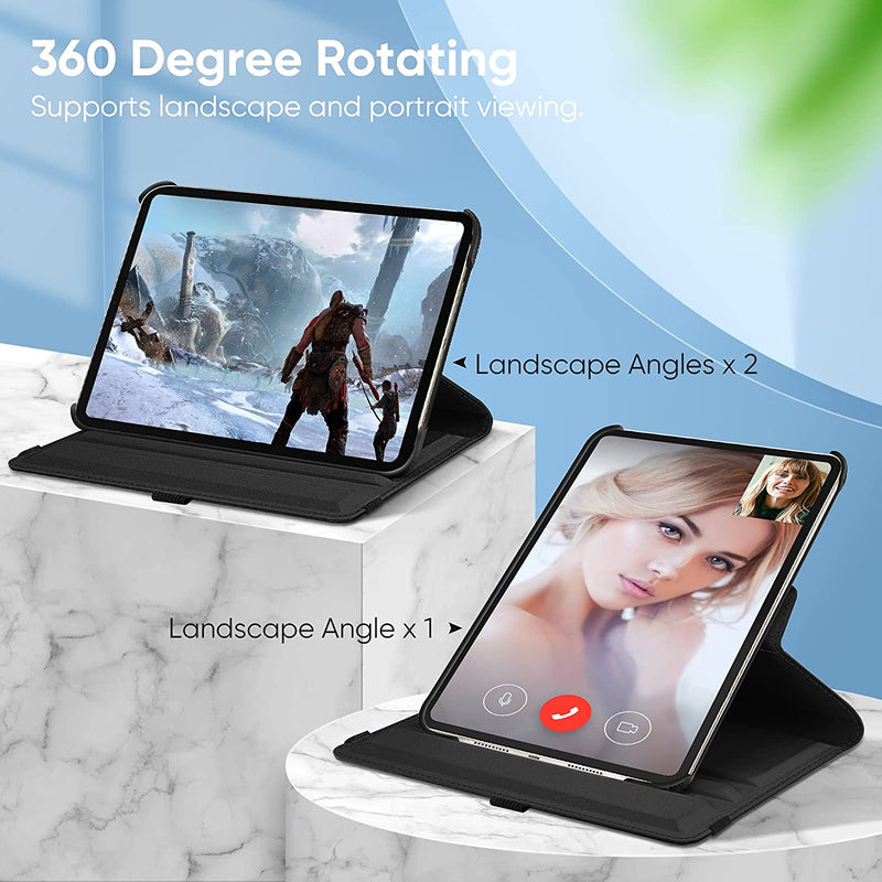 iPad Mini A17 Pro (2024), iPad Mini 6th Gen (2021) 360-Degree Swiveling Stand Case | Fintie