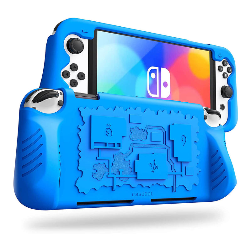 fintie nintendo switch oled case in blue 