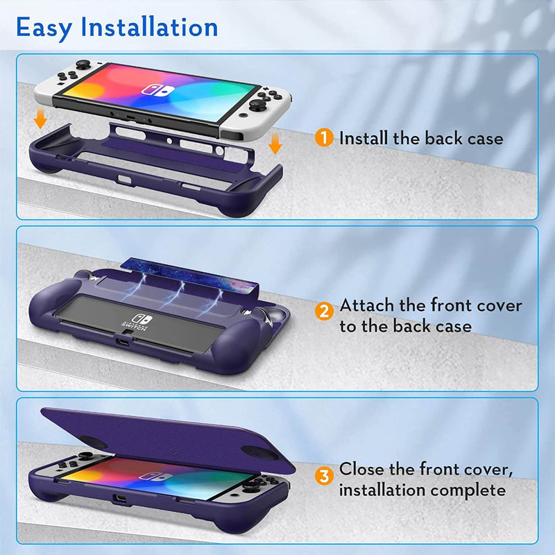 how to install fintie switch oled case 