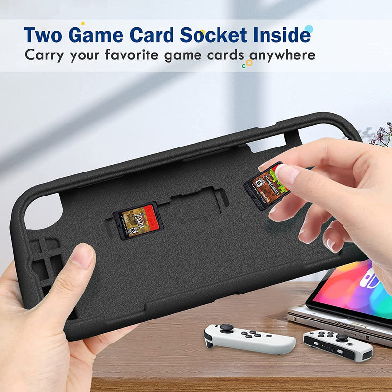 nintendo switch oled case with game card slots 