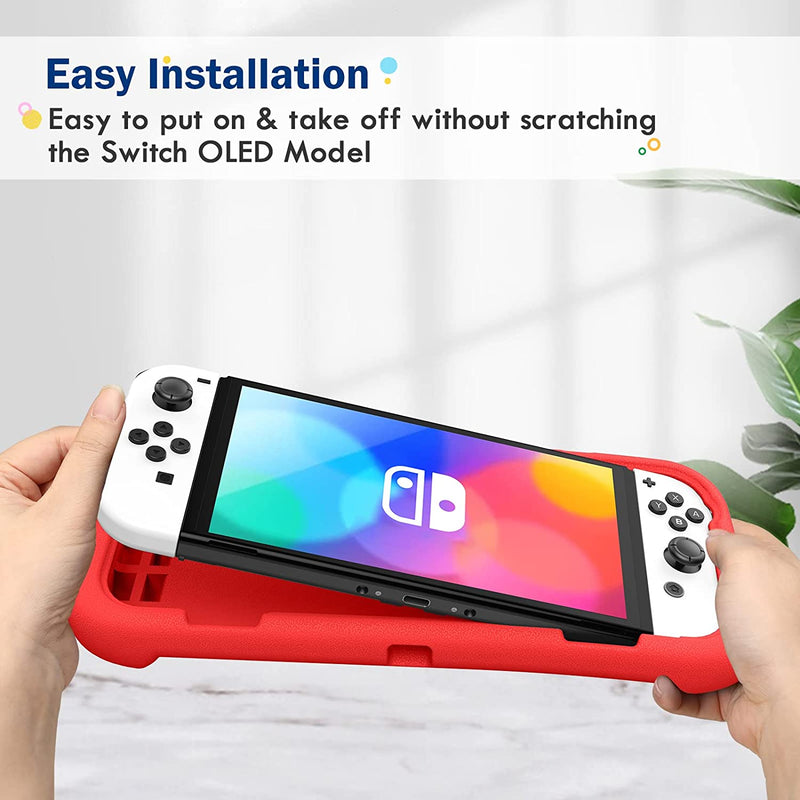 how to install a nintendo switch oled case