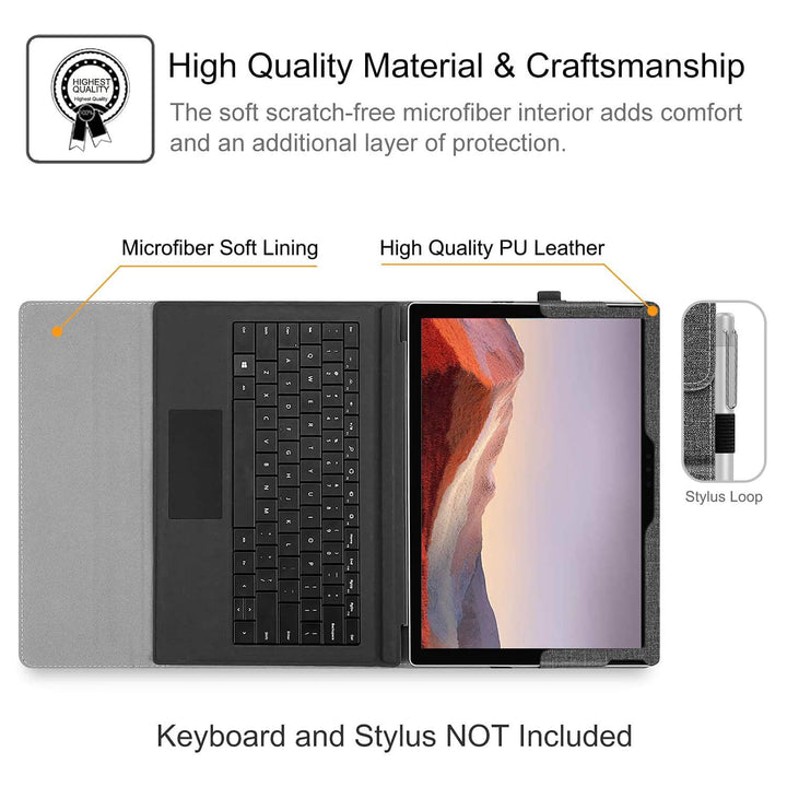 Surface Pro 7+/Pro 7/6/5/4/3 Portfolio Business Cover | Fintie