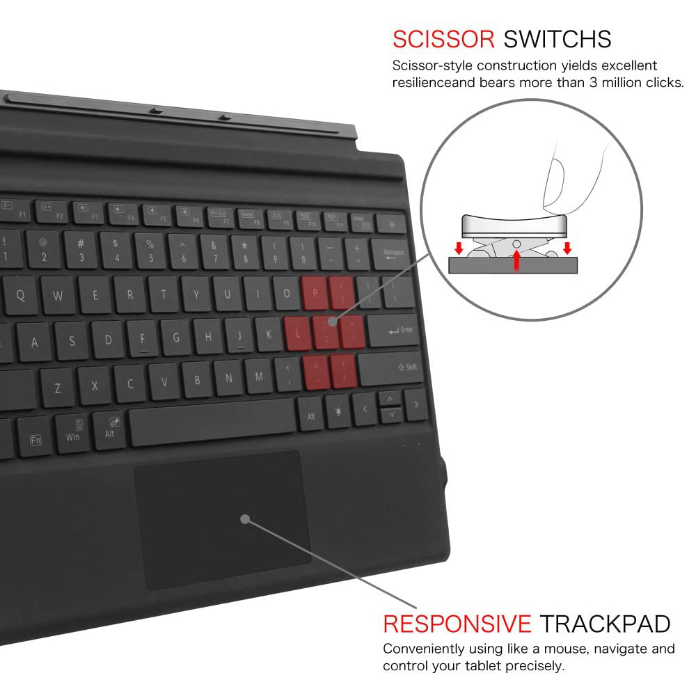 Surface Pro 7+/Pro 7/6/5/4/3 Bluetooth Keyboard [7-Color Surface Pro 7+/Pro 7/6/5/4/3 Bluetooth Keyboard [7-Color
