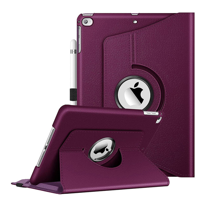 Apple iPad Air (9.7 inch - 2013) Brown Squared Rotating Stand Cover Case Pouch