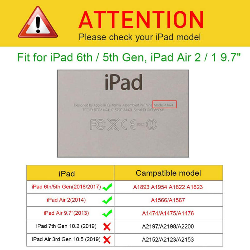 iPad 6th/5th Gen, iPad Air 2/1 360-Degree Rotating Case | Fintie