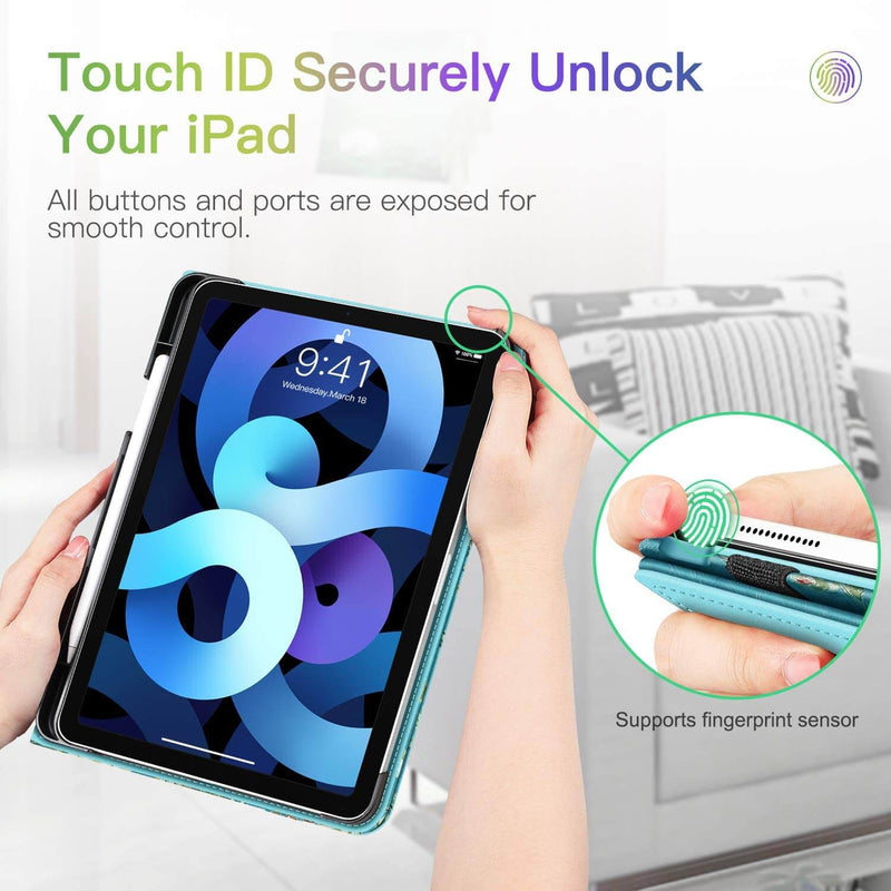 fintie ipad air 11-inch case supports fingerprint sensor