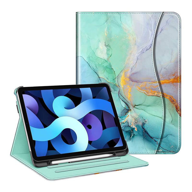 ipad air 10.9 inch case in green marble