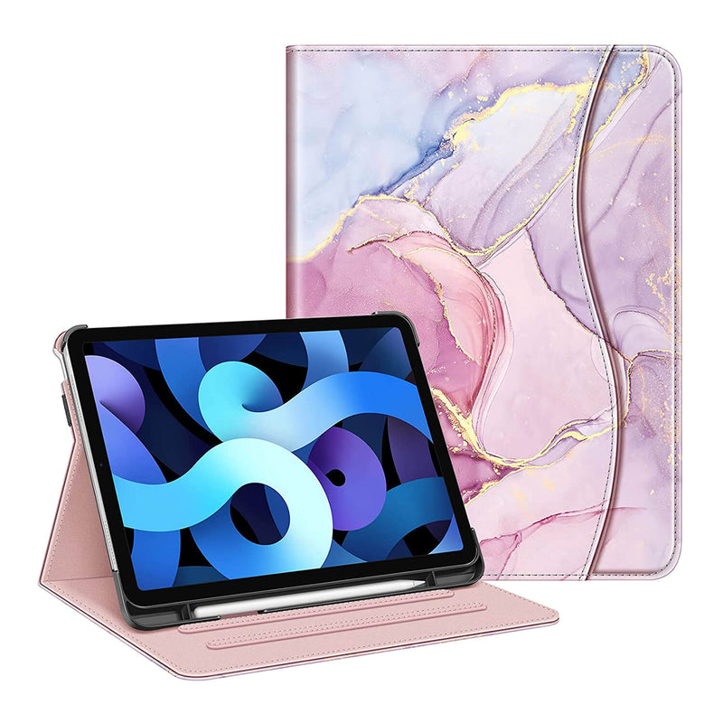 ipad air 5th generation multi-angle case in pink marble