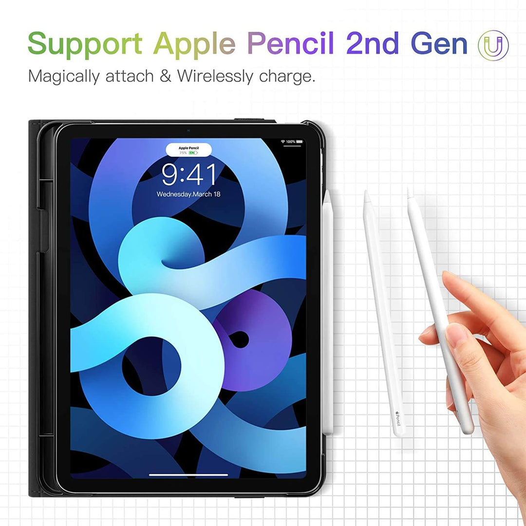 Étui IPad Air 11 (M3 2025/M2 2024/Air 5 Et 4) - Cuir Synthétique Fin, Veille Automatique, Support Réglable - Protection Anti-chocs - 6