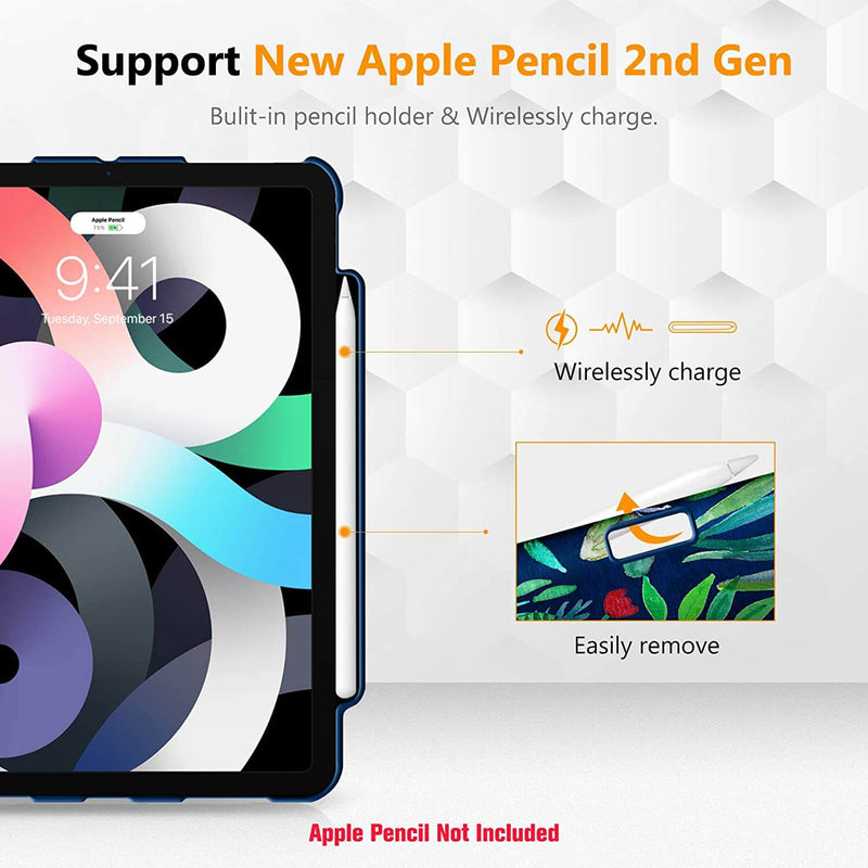 iPad Air 11" M3/M2 chip,iPad Air 5th/4th Generation 10.9" 360-Degree Rotating Stand Cover w/Pencil Holder | Fintie
