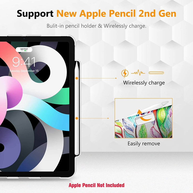iPad Air 11" M3/M2 chip,iPad Air 5th/4th Generation 10.9" 360-Degree Rotating Stand Cover w/Pencil Holder | Fintie