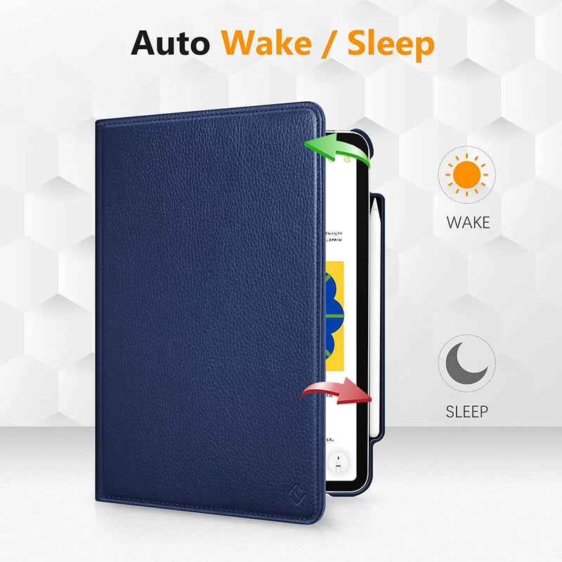 iPad Air 11" M3/M2 chip,iPad Air 5th/4th Generation 10.9" 360-Degree Rotating Stand Cover w/Pencil Holder | Fintie