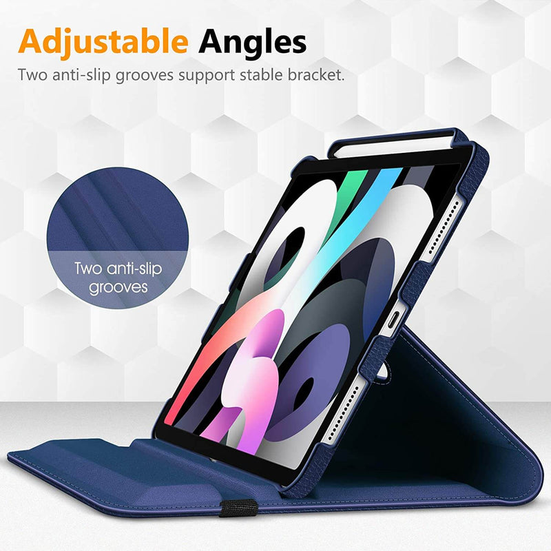 iPad Air 11" M3/M2 chip,iPad Air 5th/4th Generation 10.9" 360-Degree Rotating Stand Cover w/Pencil Holder | Fintie