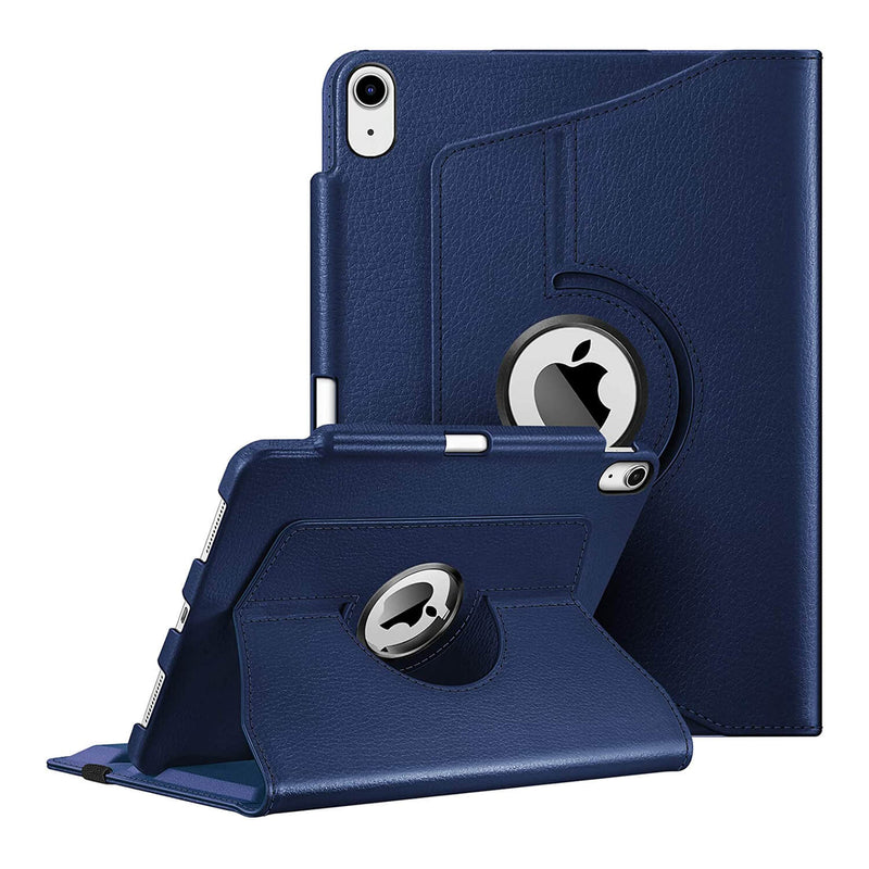 m2 ipad air 11 inch case 360-degree swiveling in navy blue