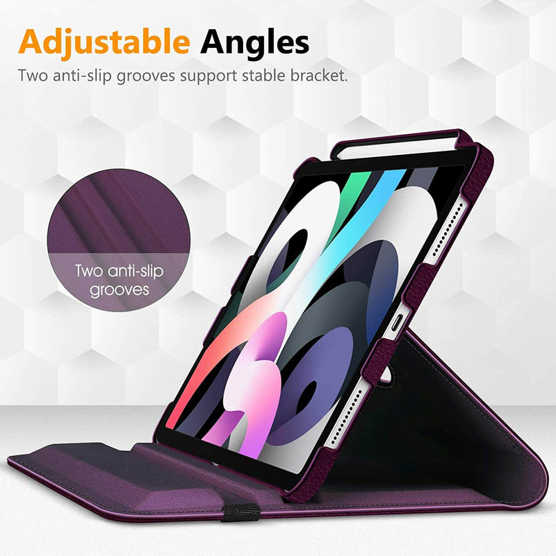 iPad Air 11" M3/M2 chip,iPad Air 5th/4th Generation 10.9" 360-Degree Rotating Stand Cover w/Pencil Holder | Fintie