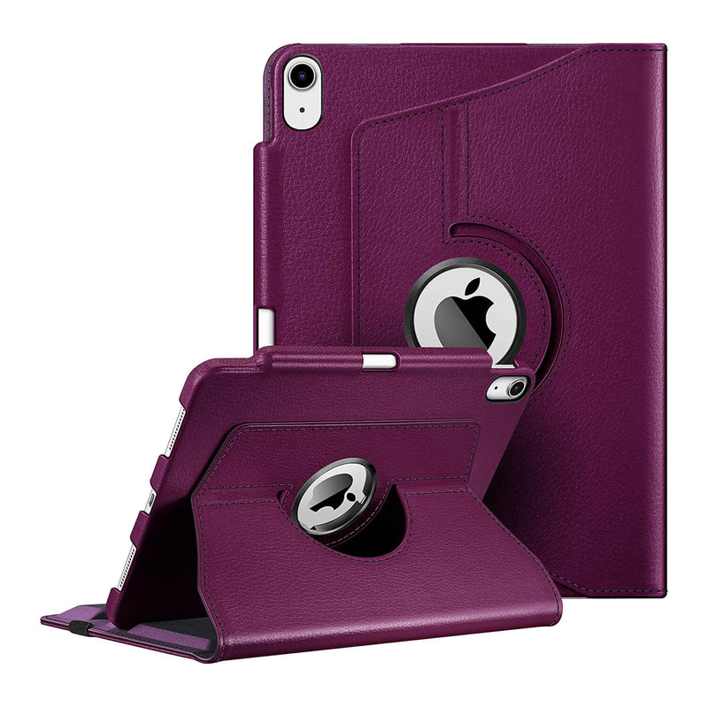 iPad Air 5th generation rotating case in purple