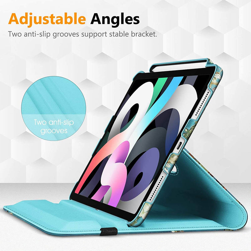 iPad Air 11" M3/M2 chip,iPad Air 5th/4th Generation 10.9" 360-Degree Rotating Stand Cover w/Pencil Holder | Fintie