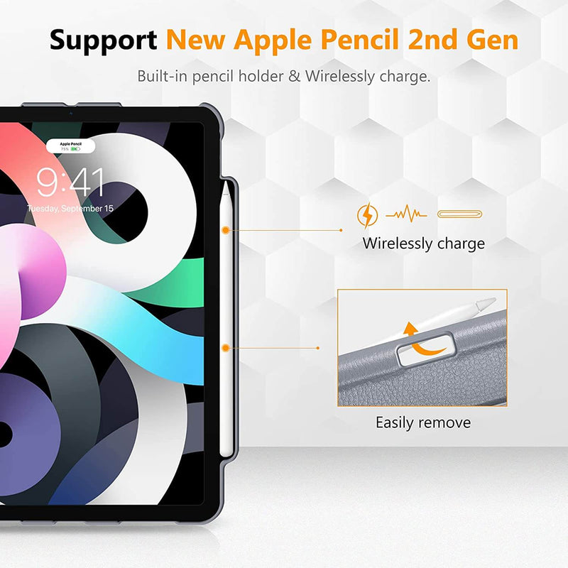 iPad Air 11" M3/M2 chip,iPad Air 5th/4th Generation 10.9" 360-Degree Rotating Stand Cover w/Pencil Holder | Fintie