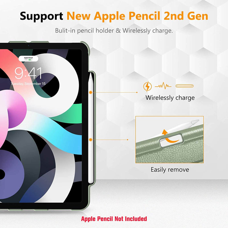 iPad Air 11" M3/M2 chip,iPad Air 5th/4th Generation 10.9" 360-Degree Rotating Stand Cover w/Pencil Holder | Fintie