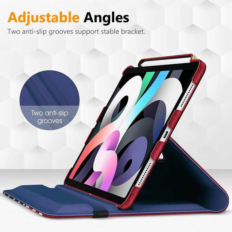 iPad Air 11" M3/M2 chip,iPad Air 5th/4th Generation 10.9" 360-Degree Rotating Stand Cover w/Pencil Holder | Fintie