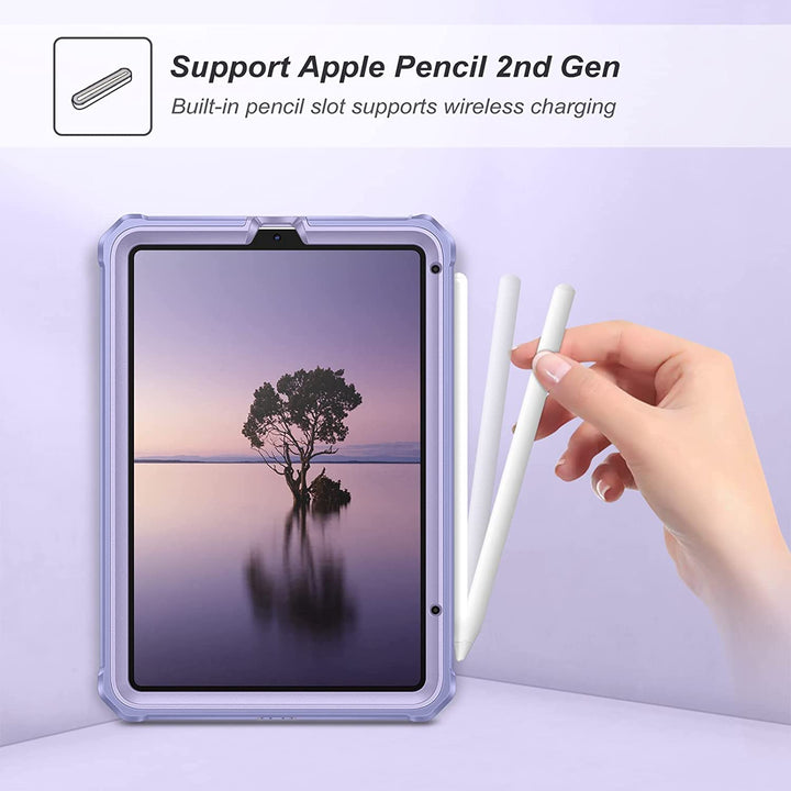 RREGER-for Slim Case For IPad Mini 7  A17 Pro, 7th Generation  2024 Ipad Mini 6 6th Gen 8 3 Inch Built In Pencil Holder Clear Back Shell Auto Wake Sleep Str
