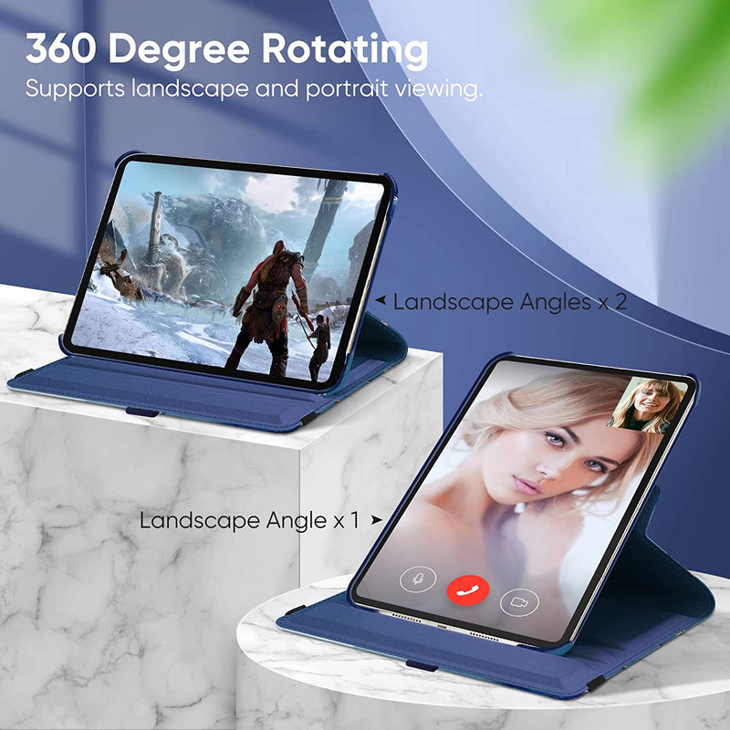 iPad Mini A17 Pro (2024), iPad Mini 6th Gen (2021) 360-Degree Swiveling Stand Case | Fintie