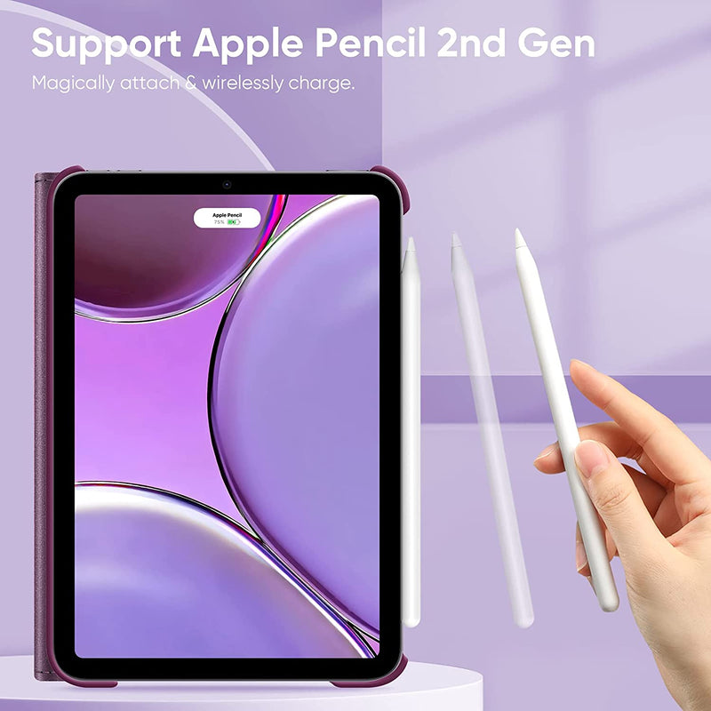 iPad Mini A17 Pro (2024), iPad Mini 6th Gen (2021) 360-Degree Swiveling Stand Case | Fintie