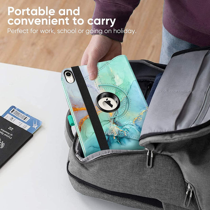 iPad Mini A17 Pro (2024), iPad Mini 6th Gen (2021) 360-Degree Swiveling Stand Case | Fintie