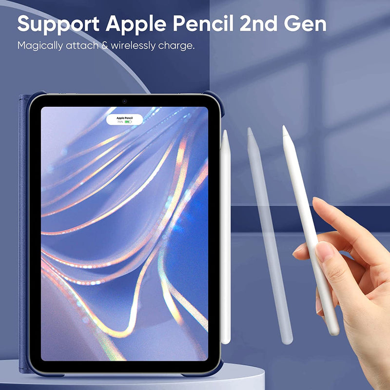 iPad Mini A17 Pro (2024), iPad Mini 6th Gen (2021) 360-Degree Swiveling Stand Case | Fintie